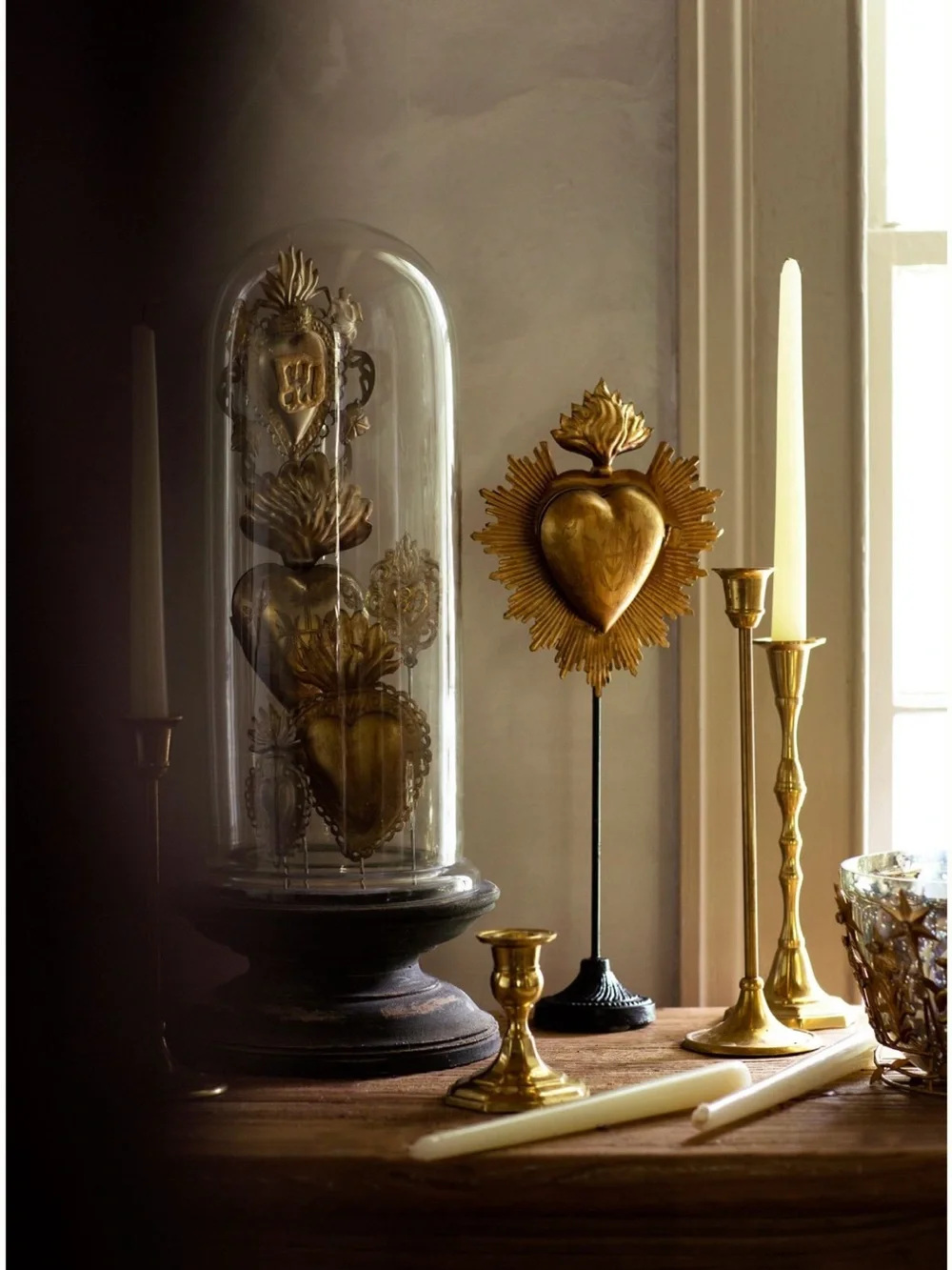 NWT Anthropologie Antiqued Brass Candlestick